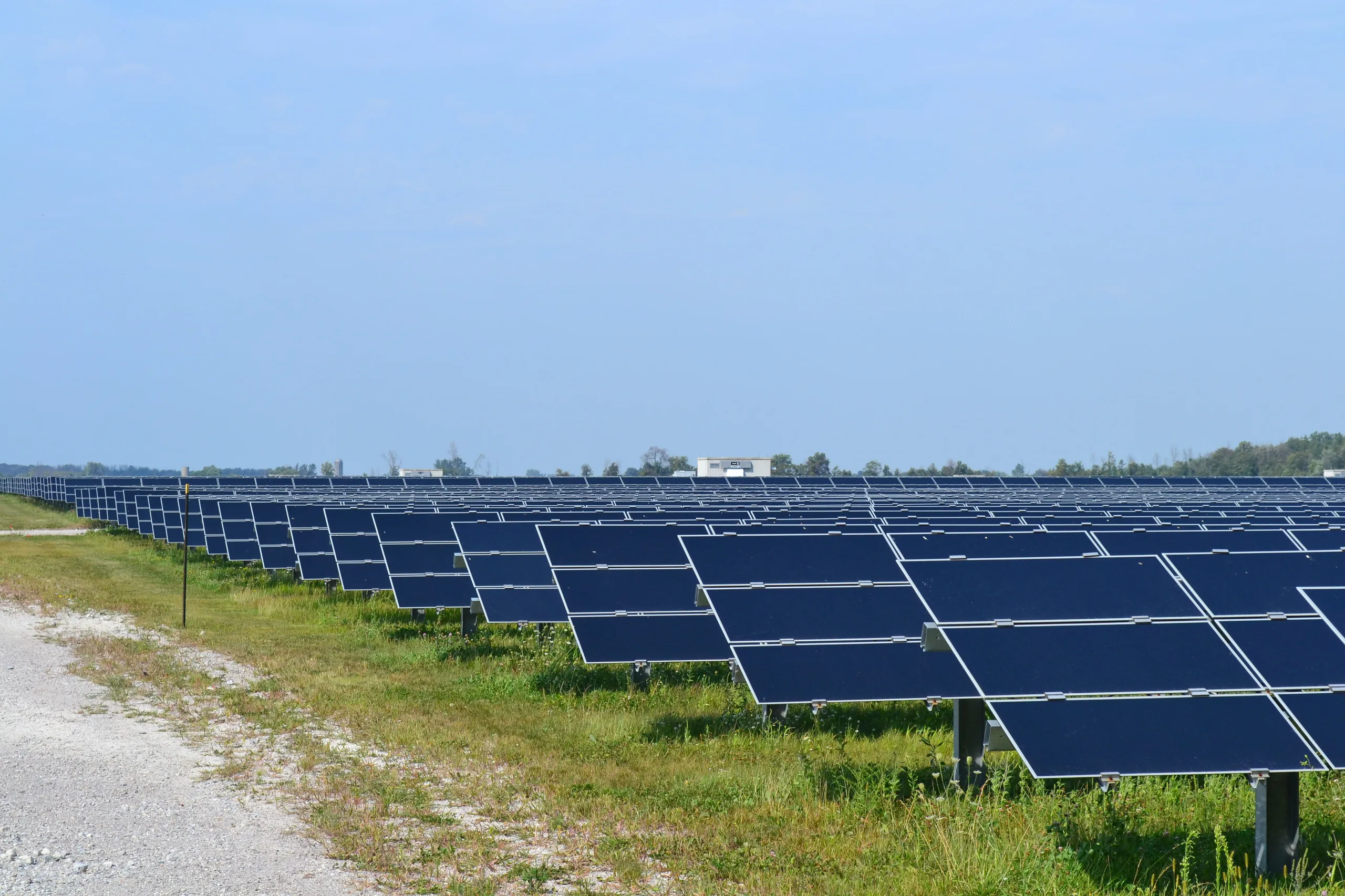 Solar panel array in Canadian renewable energy region